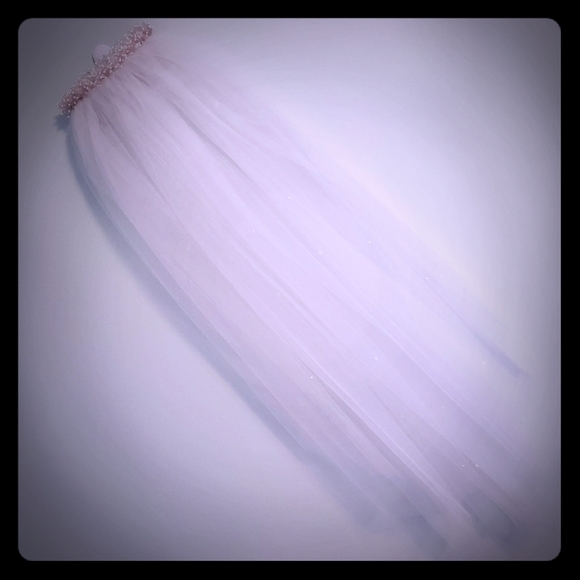 Other - Wedding Veil Two Tier Beaded w Crystal Beaded Comb